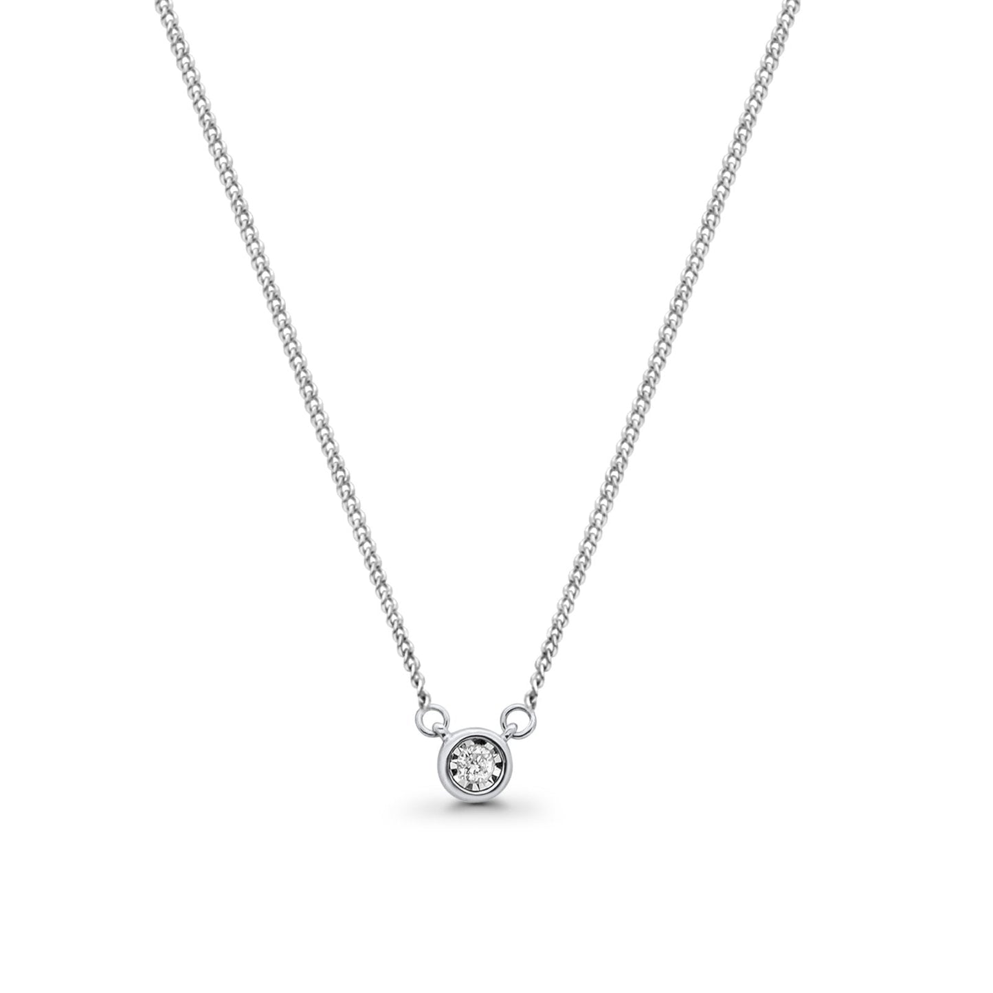 diamond solitaire pendant necklace