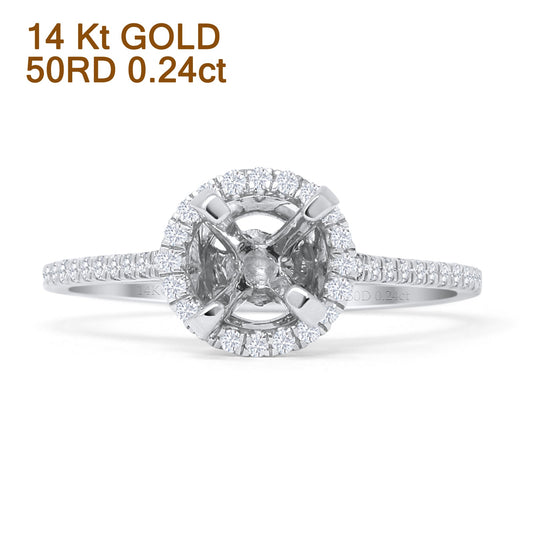 Round Halo Diamond Ring