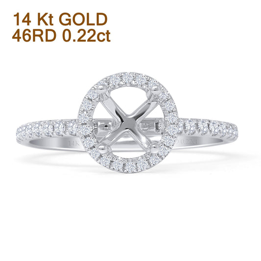 Round Halo Diamond Ring