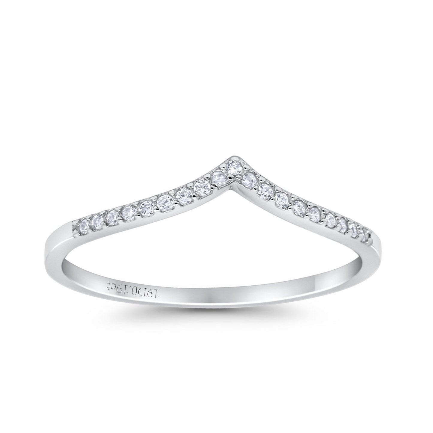 14K White Gold 0.19ct Round 4mm G SI Half Eternity Diamond Bands Engagement Wedding Ring