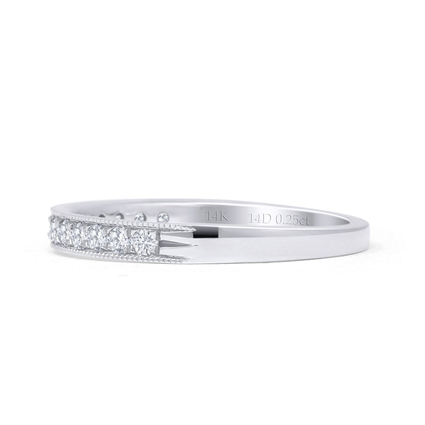 Diamond Wedding Band 0.24ct 14K White Gold Wholesale