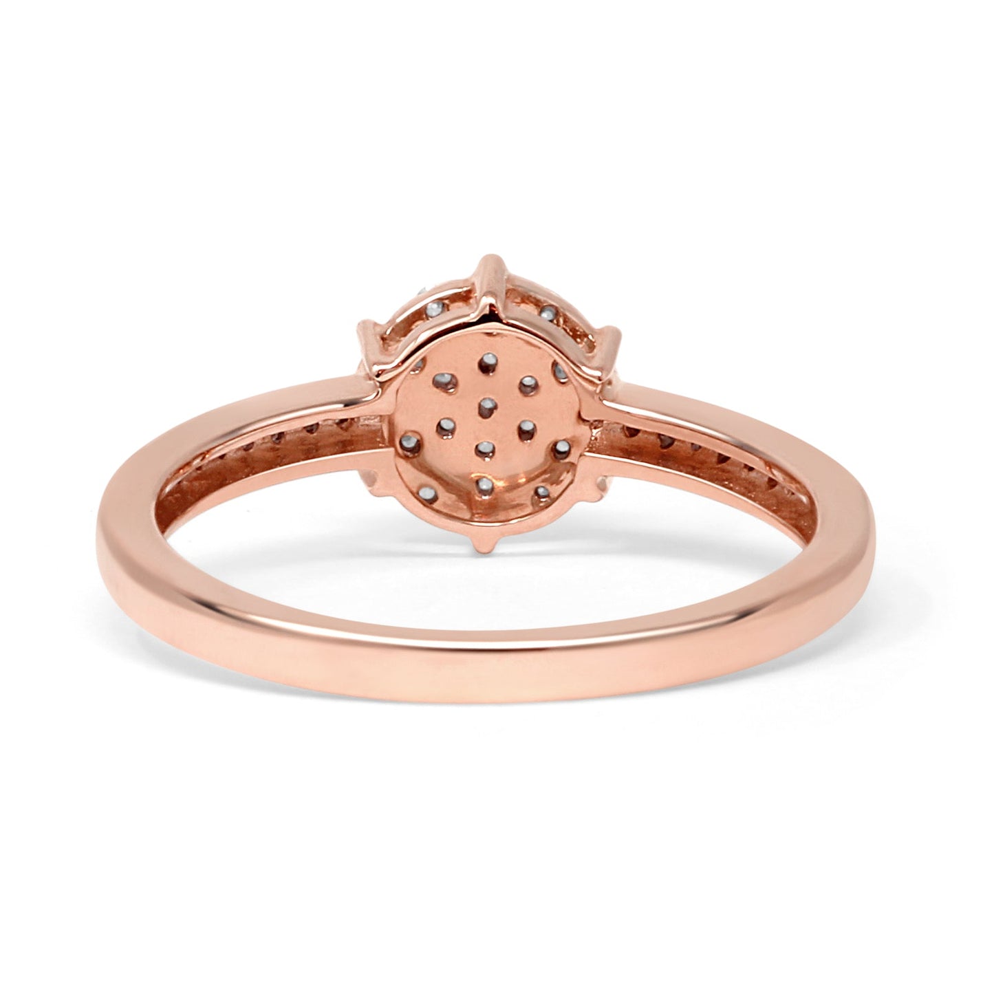 Diamond Star Ring Round 10K Rose Gold 0.15ct Wholesale