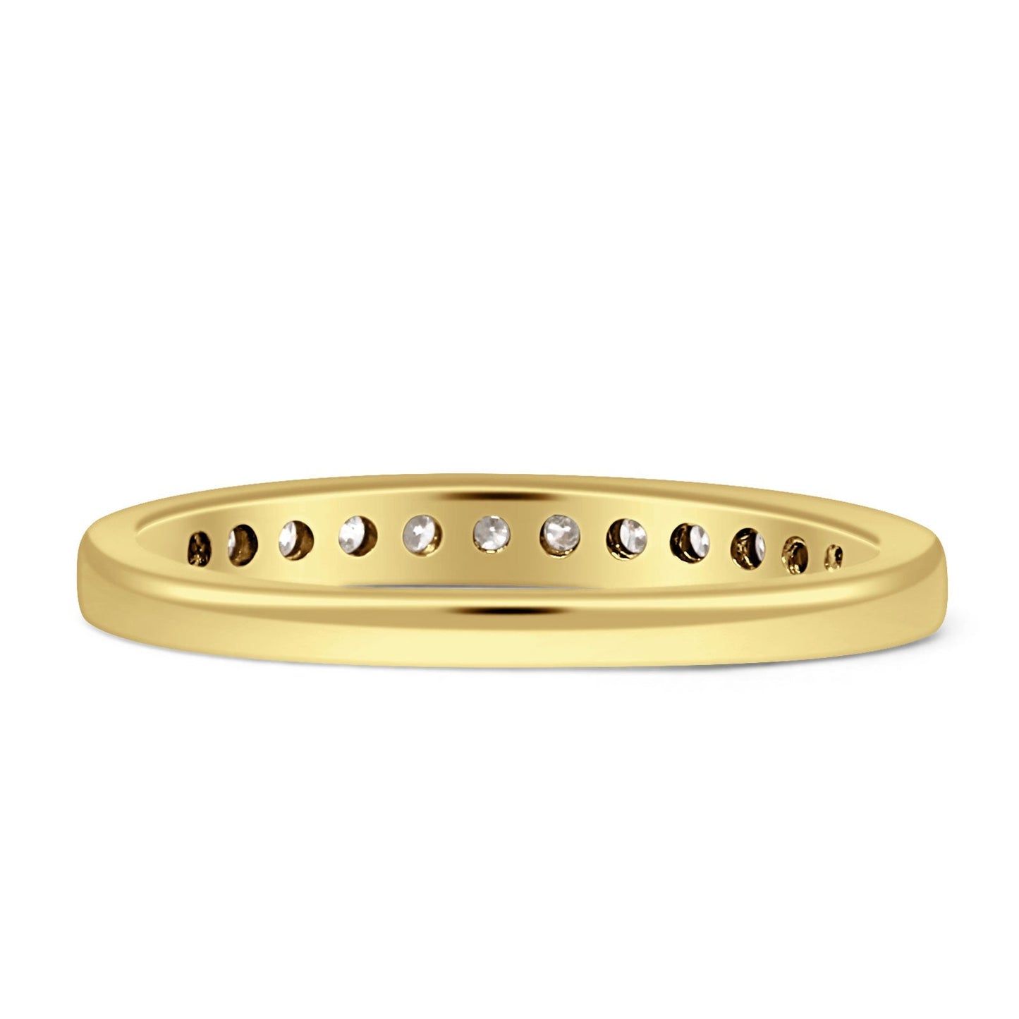 Diamond Half Eternity Ring Channel Set 14K Yellow Gold 0.25ct Wholesale