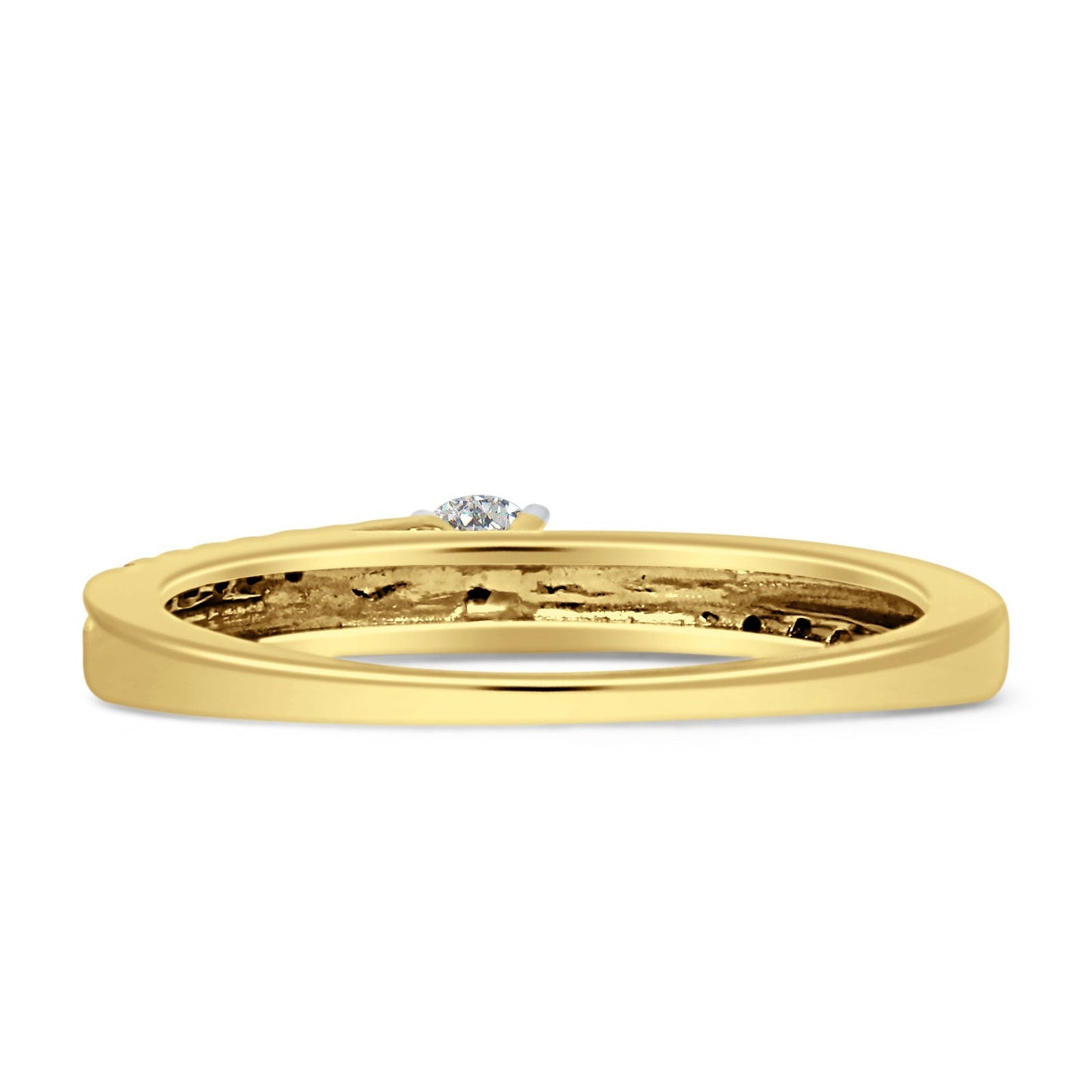 Diamond Solitaire Ring Round Statement 14K Yellow Gold 0.23ct Wholesale