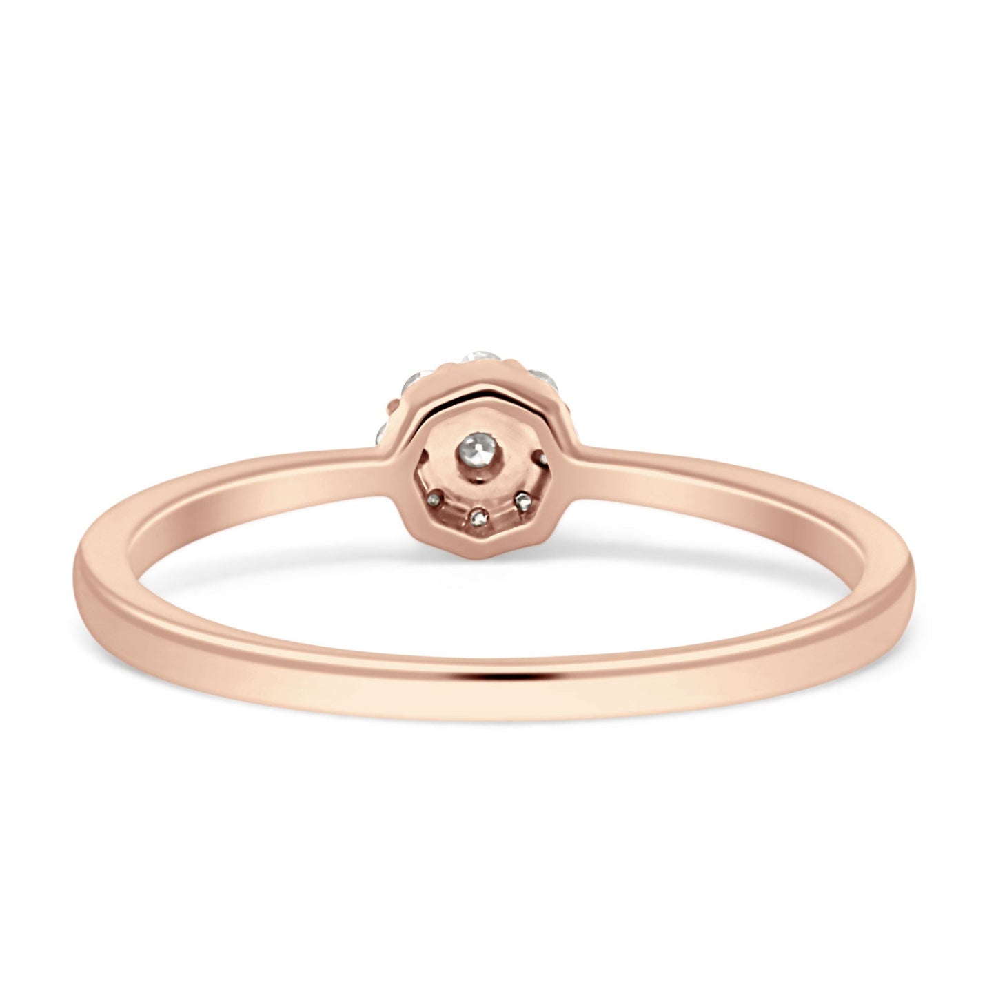 Flower Diamond Ring 14K Rose Gold 0.11ct Wholesale