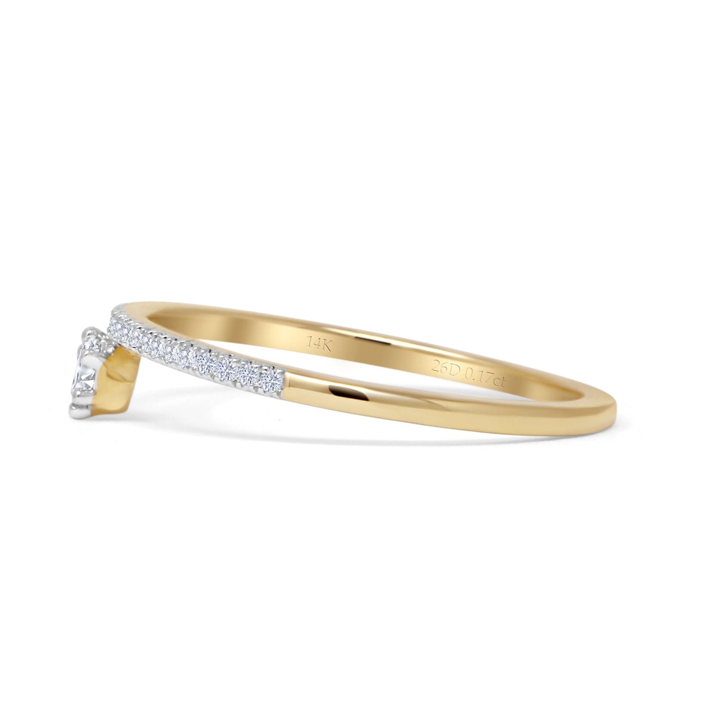 Half Eternity Round Natural Diamond Promise Band 14K White Gold Wholesale