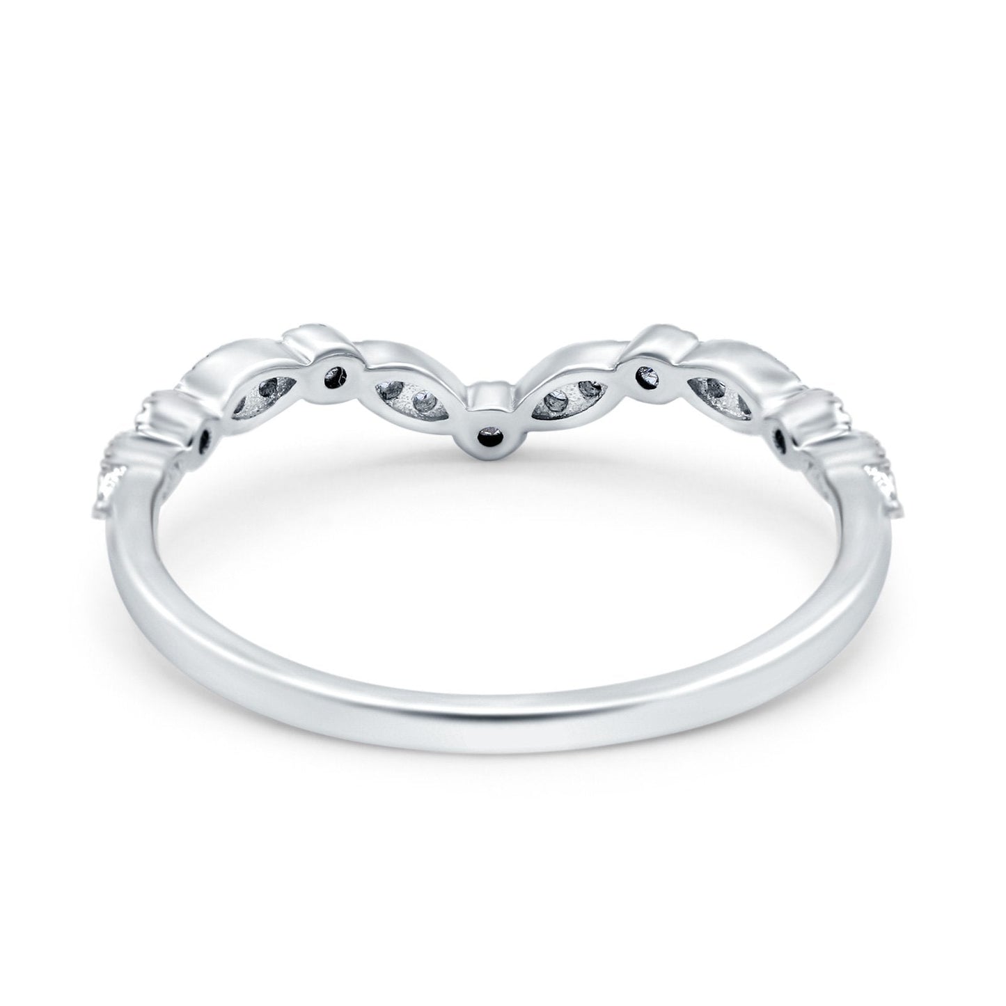 14K 0.13ct White Gold Diamond Half Eternity Band