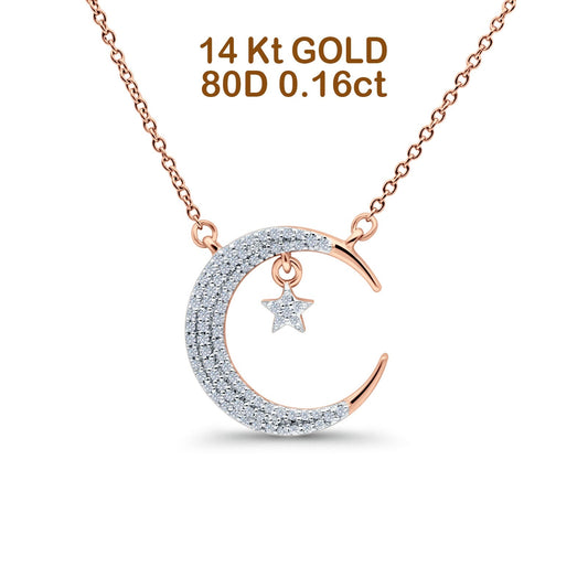 Diamond Moon Pendant