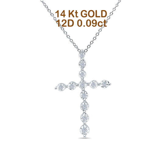 Diamond Cross Pendant Necklace