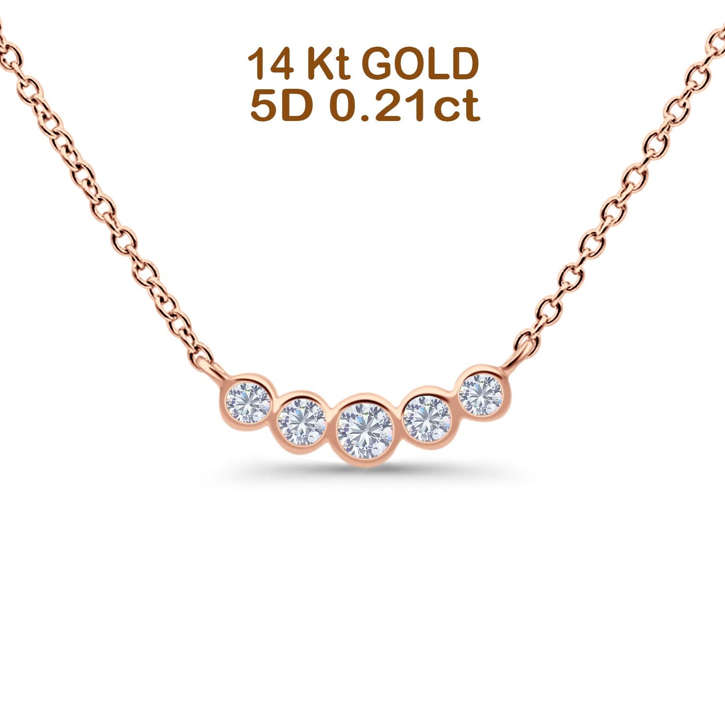 rose gold diamond pendant necklace