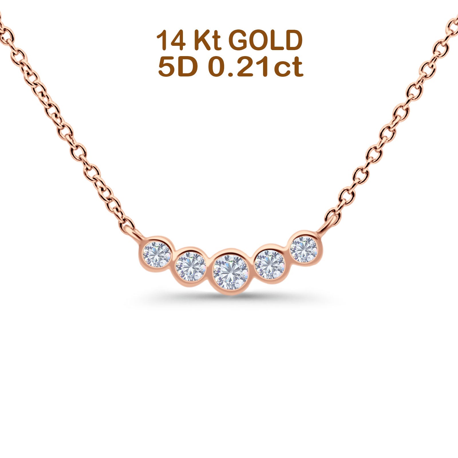 rose gold diamond pendant necklace