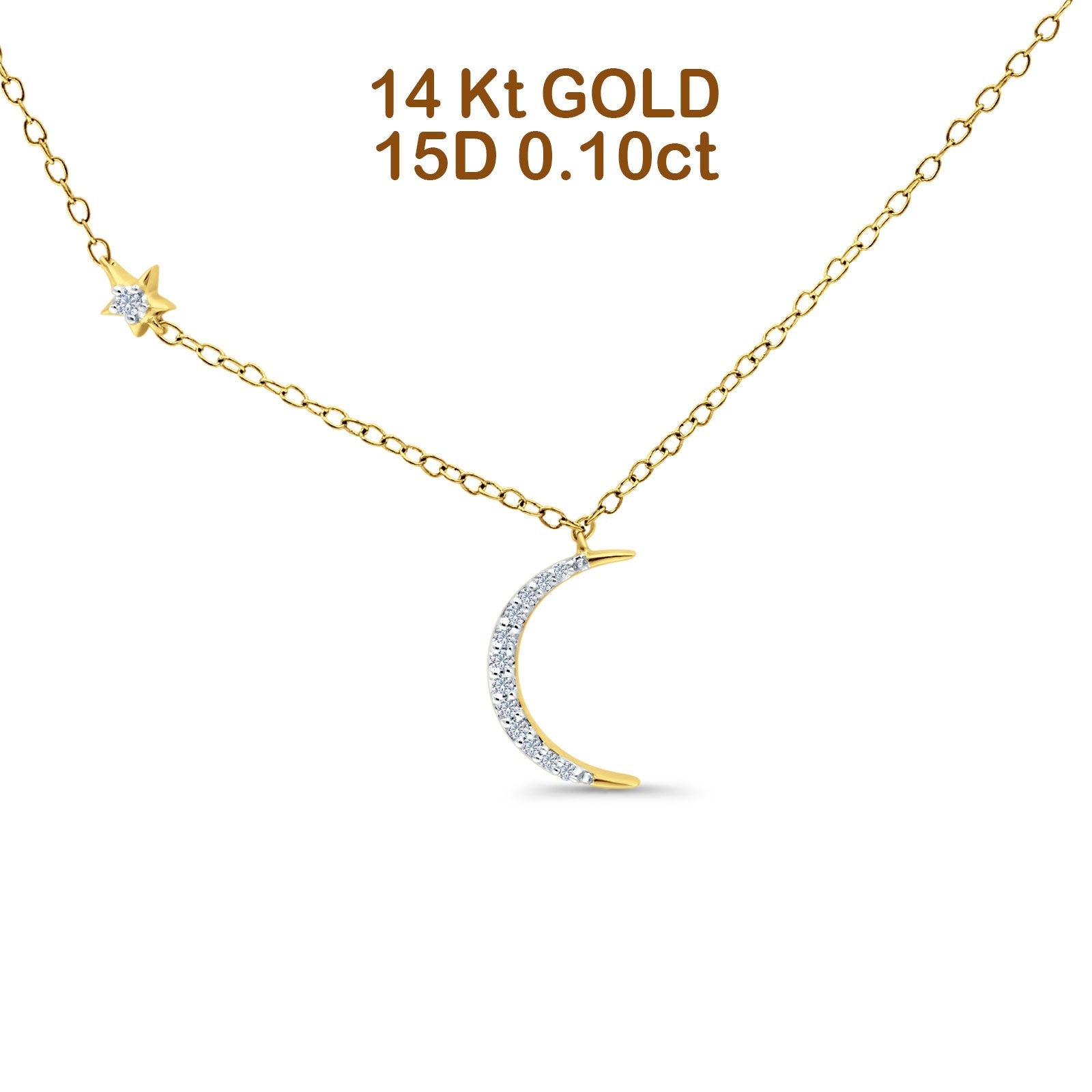 crescent moon and star necklace