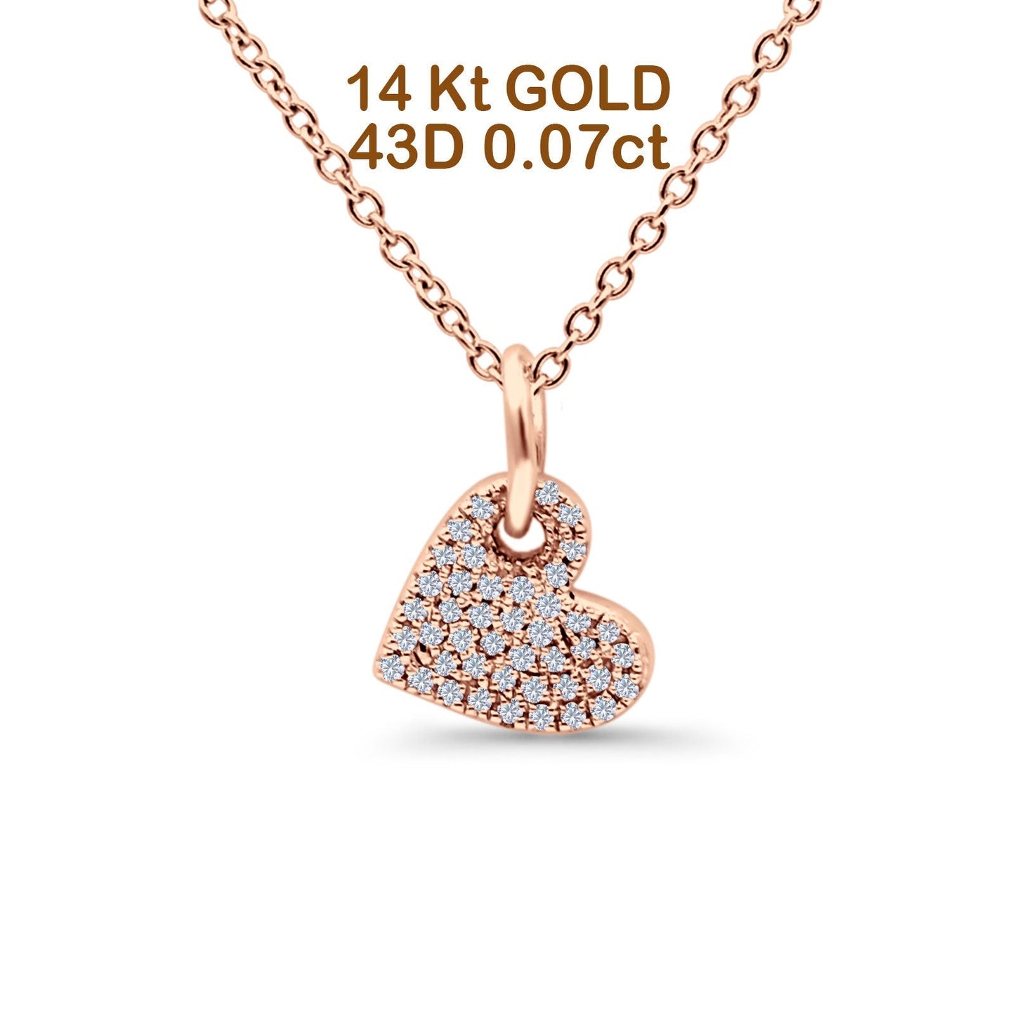 Diamond Heart Pendant Necklace