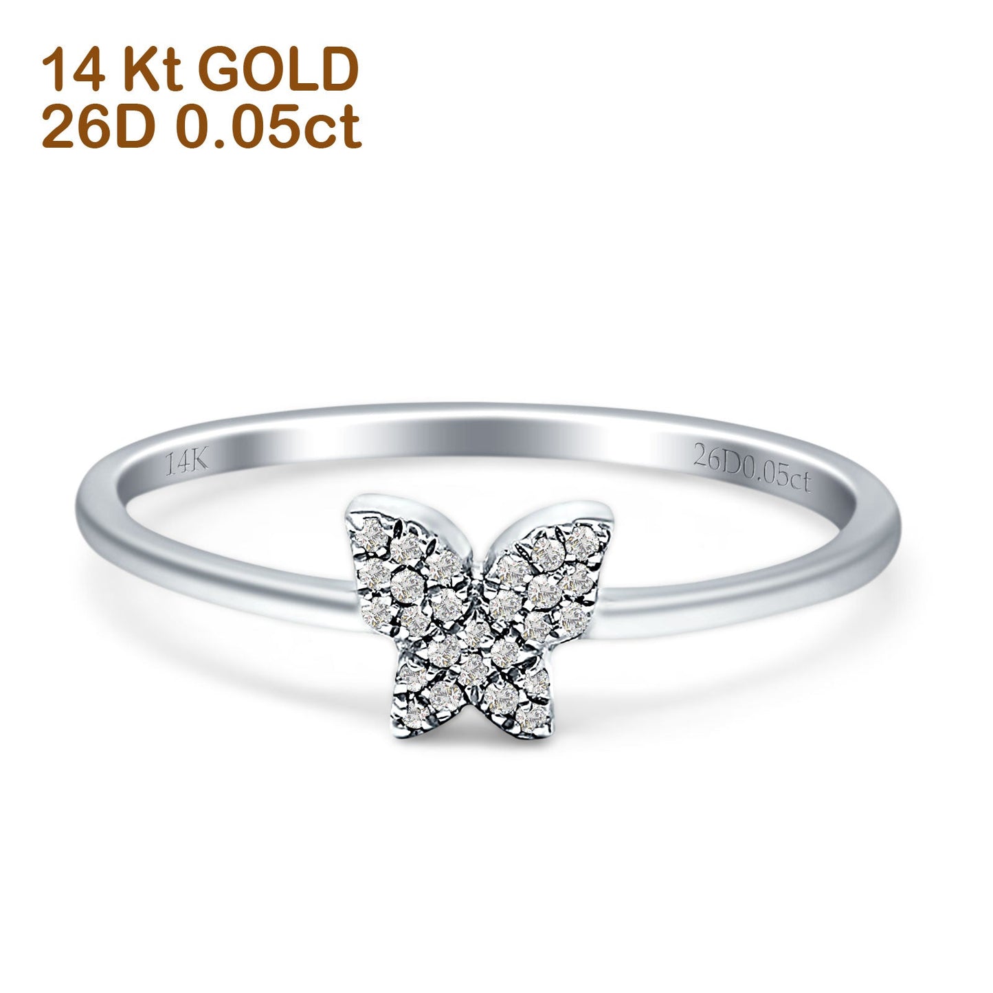 Butterfly Cluster Natural Diamond Ring