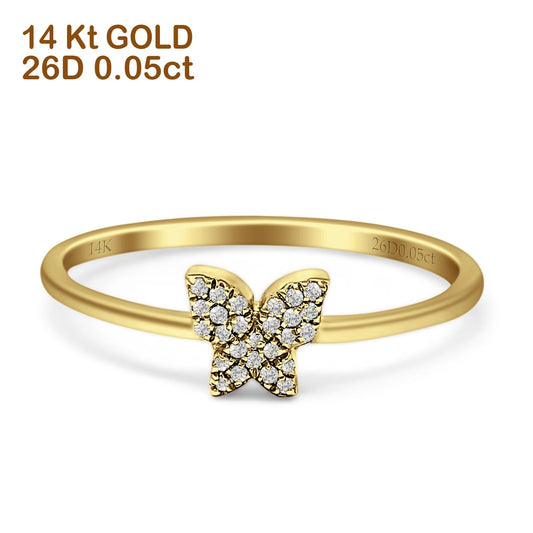 Butterfly Cluster Natural Diamond Ring