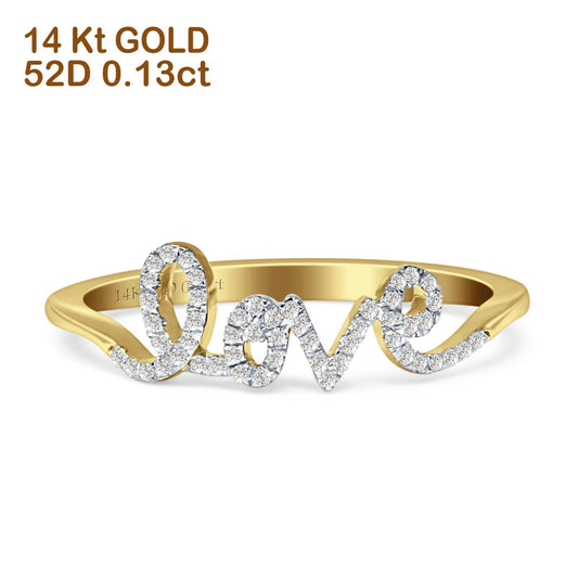 Diamond Love Script Ring