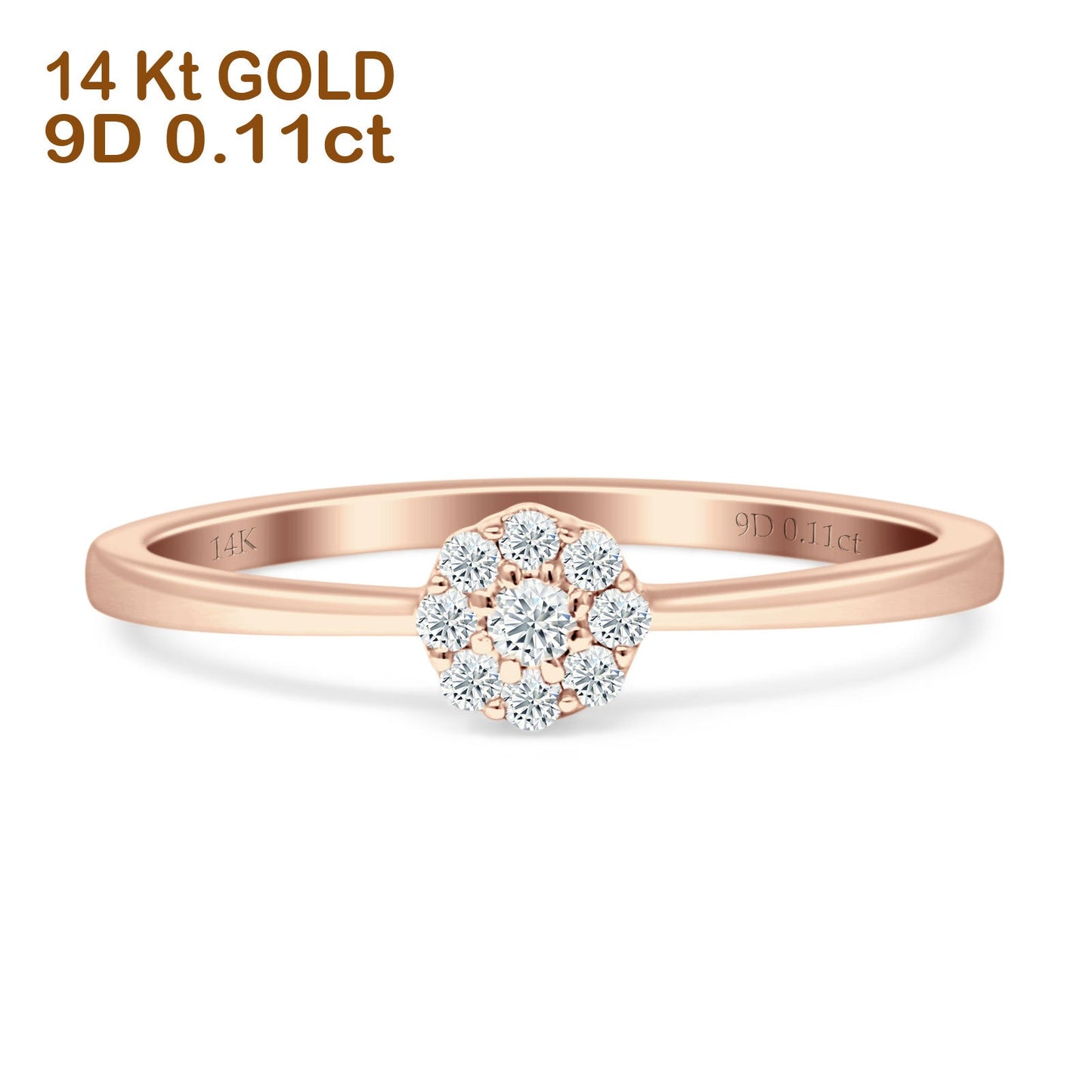 Flower Diamond Ring -Rose Gold