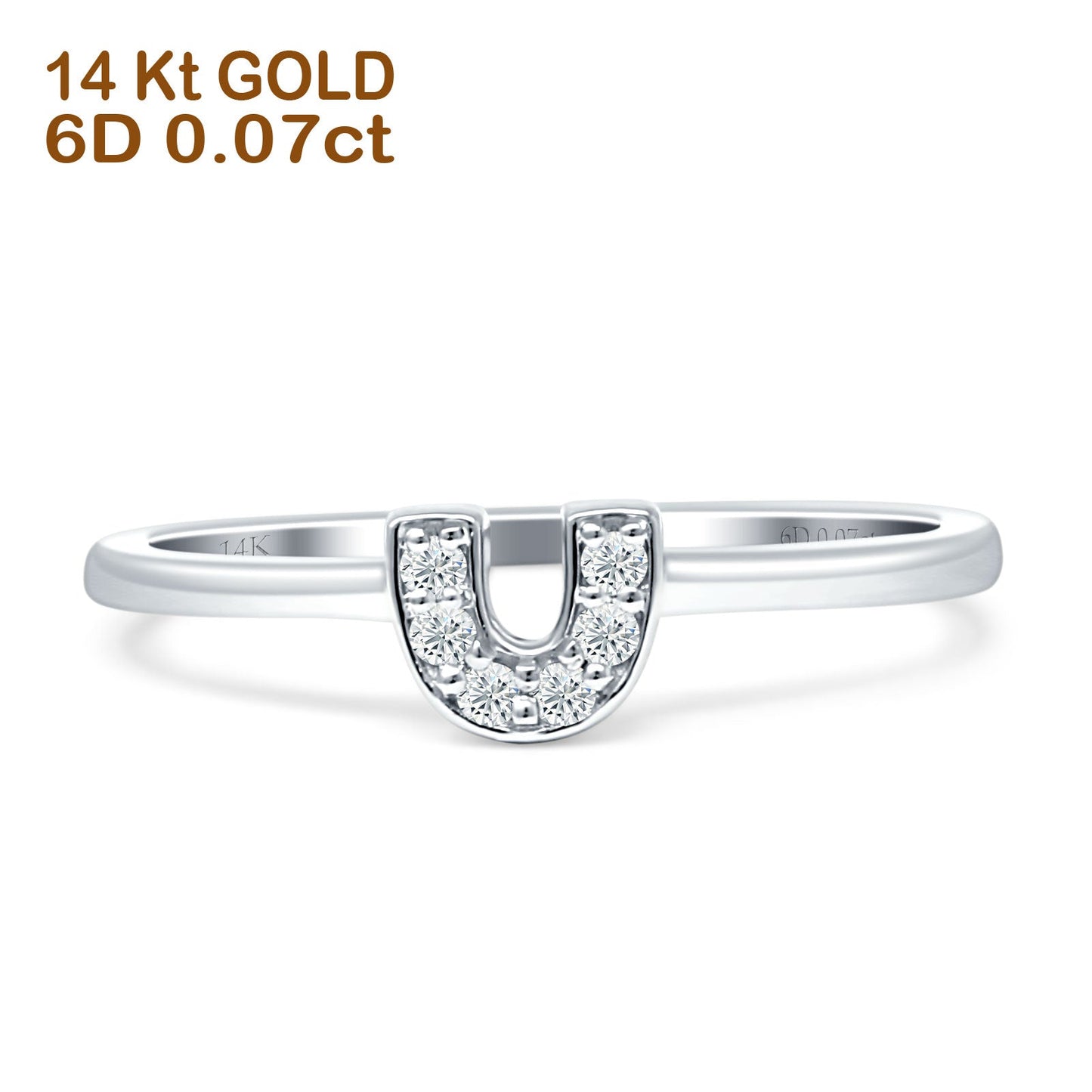 Diamond Horseshoe Ring