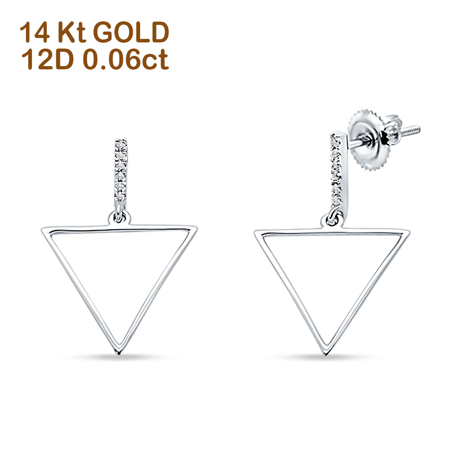 Hollow Triangle Earrings