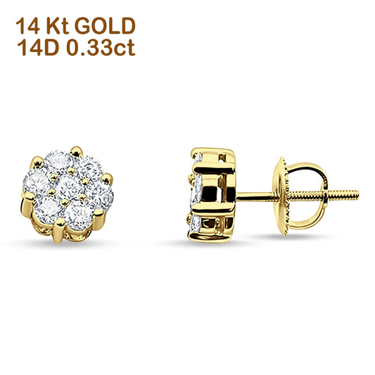 diamond cluster stud earrings