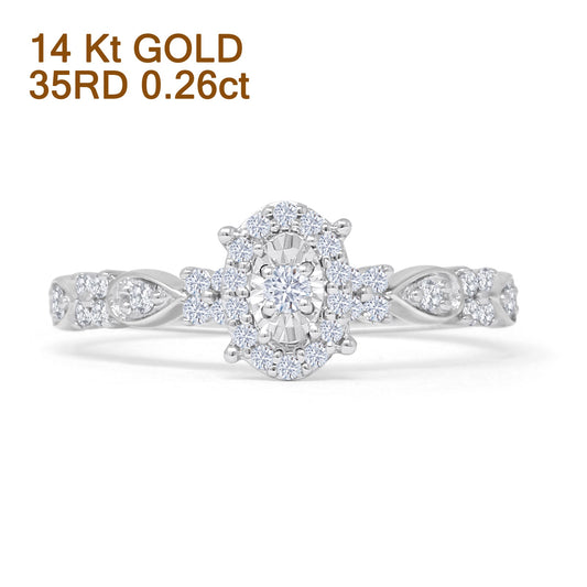 Oval Halo Vintage Style Diamond Ring